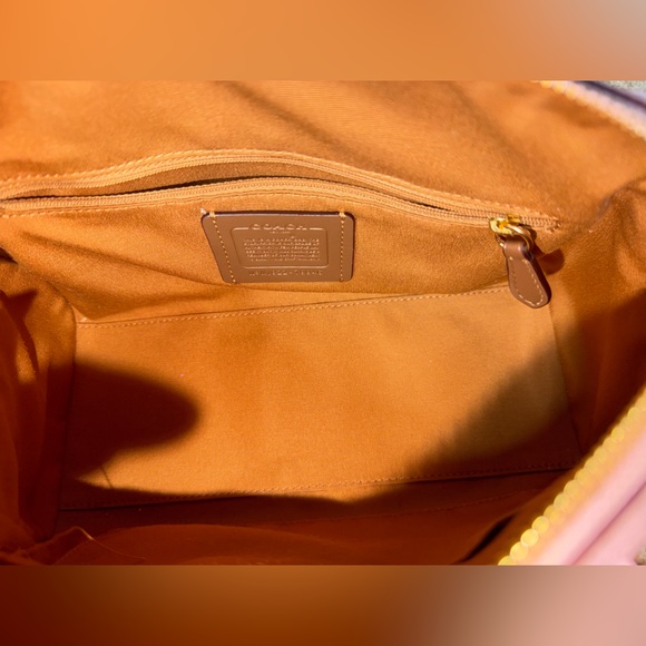 🌸 Coach Rowan Satchel Powder Pink Leather Crossbody Bag Gold Hardware - Picture 9 of 13